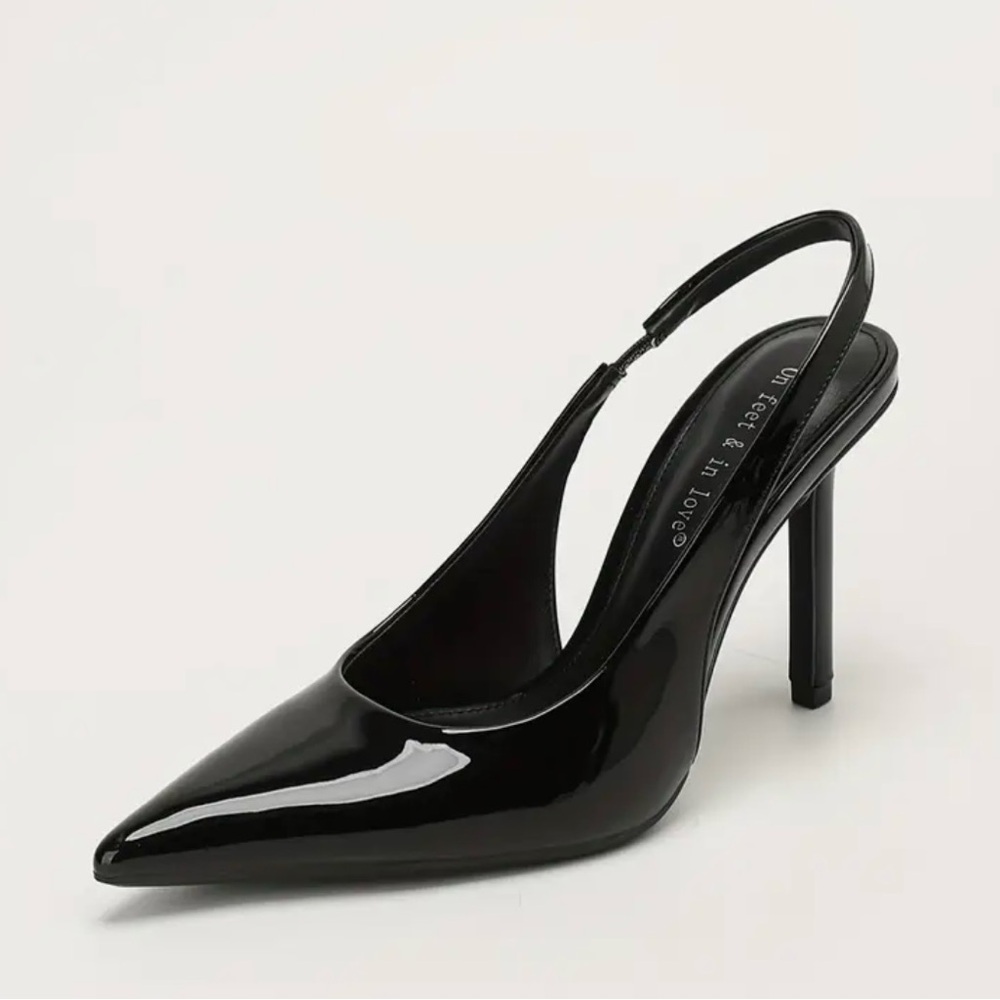 Black Slingback Stiletto Heels